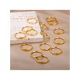 thumbnail image 3 of 1pc opean And American Style Simple Fashion Gold Stainless Steel Alphabet Ring For Men And Women, Daily Wear, 3 of 5