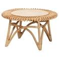 thumbnail image 2 of bali & pari Modern Round Natural Rattan Coffee Table, Natural Brown, 2 of 8
