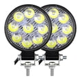 thumbnail image 1 of Faro de trabajo LED de 27 W y 9 LED, faro antiniebla delantero LED para coche de 12 V y 24 V para camión, SUV, 4x4, 4WD, faros delanteros de ingeniería todoterreno, faro redondo LED., 1 of 5