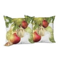 thumbnail image 6 of Ambesonne Christmas Throw Pillow Cover 2 Pack, Baubles Motifs Yuletide, 16", Multicolor, 6 of 6