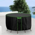 thumbnail image 7 of Round Patio Table Cover Outdoor Furniture Cover Waterproof, Patio Table Dining Set Cover Anti-Fading & Windproof, 62" L x 62" W x 28" H, 7 of 7