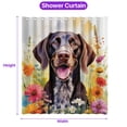 thumbnail image 5 of Welcome Spring Summer German Shorthaired Pointer Portrait Flower Blue Sky Shower Curtain GSP Lover Dog Gift Waterproof Bathroom Bathtub Curtain - 12001, 5 of 5