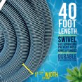 thumbnail image 3 of U.S. Pool Supply 1-1/2" x 40 Foot Professional Heavy Duty Spiral Wound Swimming Pool Vacuum Hose with Swivel Cuff, 3 of 5