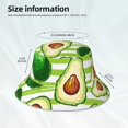 thumbnail image 3 of Fuzoiu Avocado Green Striped Print Reflective Bucket Hat,Outdoor Hat for Men and Women,Bucket Hat for Travel Fishing Hunting Summer Camp, 3 of 6