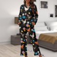 thumbnail image 6 of Kuiaobaty Rooster Chicken Daisy Womens Christmas Pajamas Breathable Nightwear Long Sleeve Top and Pants Sleepwear Sets Lounge Wear Outfits for Women Girls, M, 6 of 7