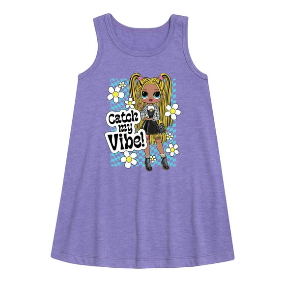 LOL OMG! Fashion Dolls - Catch My Vibe - Toddler & Youth Girls A-line Dress