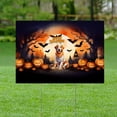 thumbnail image 2 of Mummy Golden Retriever Happy Halloween with Pumpkins Bats Spooky Fun Yard Sign Goldens Dog Lover Gifts Idea Outdoor Home Lawn Garden Porch Decor - 00019, 2 of 5