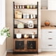 thumbnail image 1 of 70.87-pulgada de altura rustic estante industrial de libros con 4-tier abiertos almacenamiento estante y doors estilo rural-style estante para dormitorio sala de estar home y oficina, 1 of 7