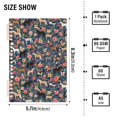 thumbnail image 2 of FORMRS 1-Subject Spiral Notebook 8" x 5" College Ruled 60 Refillable Sheet A5 Hard Cover, 2 Pack, Blue Floral Horses Pattern, 2 of 7