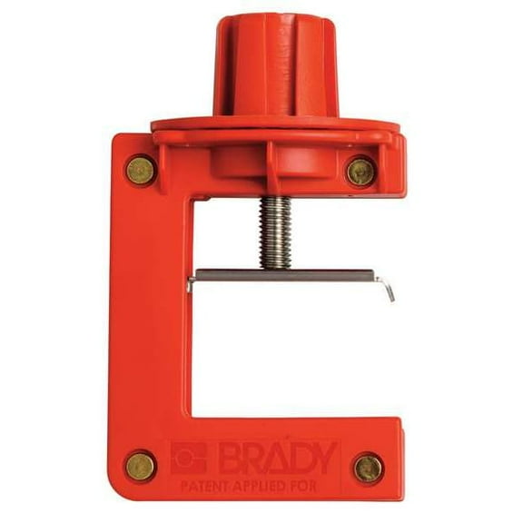 Brady Butterfly Valve Lockout,Red,Nylon 121504