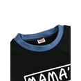 thumbnail image 3 of Faithtur Children Summer Tracksuits, Letters Print T-Shirt + Splicing Shorts, 3 of 9