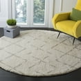 thumbnail image 2 of SAFAVIEH Arizona Zarif Geometric Shag Area Rug, Ivory/Beige, 10' x 10' Round, 2 of 8