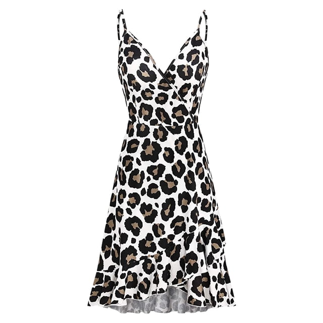 Drppepioner Robe Décontractée pour Femmes à Col en V d'Été, Dos Nu, Imprimée, Robe Maxi pour la Plage