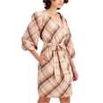 thumbnail image 1 of I.N.C Robe Portefeuille à Manches Bouffantes pour Femmes, Métallique, 2, 1 of 1