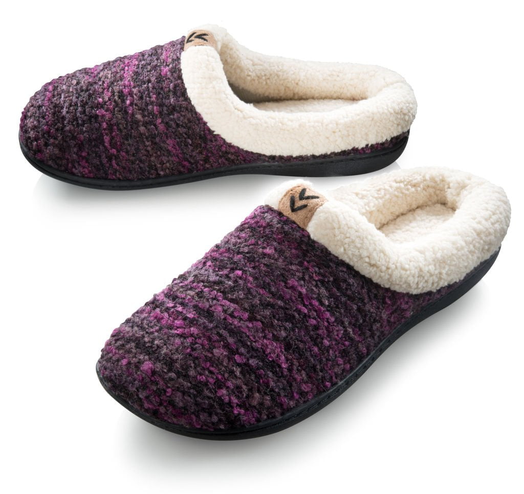 purple slippers womens