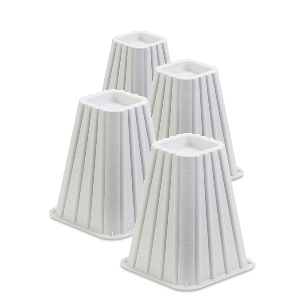 Stackable Bed Risers, Set of 4, Ivory