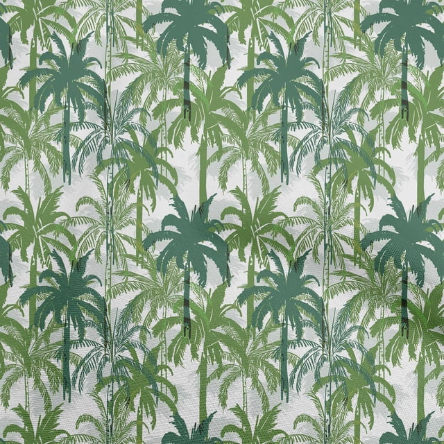 oneOone Rayon Green Fabric Tropical Palm Tree Craft Projects Decor Fabric Printed By The Yard 56 Inch Wide