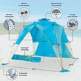 thumbnail image 6 of ECR4Kids Spacious 94.5" x 94.5" x 76.8" Beach Tents, Horizon Blue, 6 of 7
