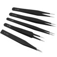thumbnail image 2 of 9 pcs Anti-static Tweezers Precision ESD Tweezers Maintenance Tools Kit, for Electronics Repair, black, 2 of 5