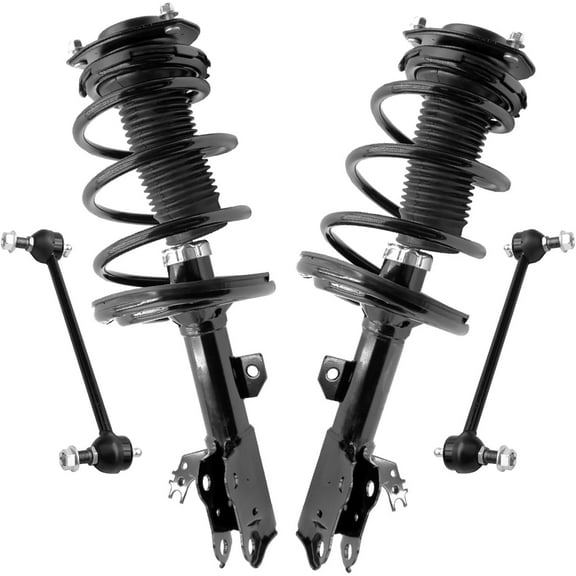 Detroit Axle - 3.5L Front Struts Sway Bars for Toyota 2013-2018 Avalon, 2 Struts with Coil Spring 2 Sway Bar End Links 2014 2015 2016 2017 Replacement Suspension Kit