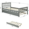 thumbnail image 3 of Topcobe Twin Size Wooden Captain' s Platform Bed with Trundle for Bedroom Dorm, Gray, 3 of 7
