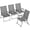 Gray, variant on Arlopu Patio Chairs Set of 2, Outdoor Folding Chairs w/ Armrests & Metal Frame, Outside Foldable Dining Chairs for Lawn Deck Porch Beach Yard