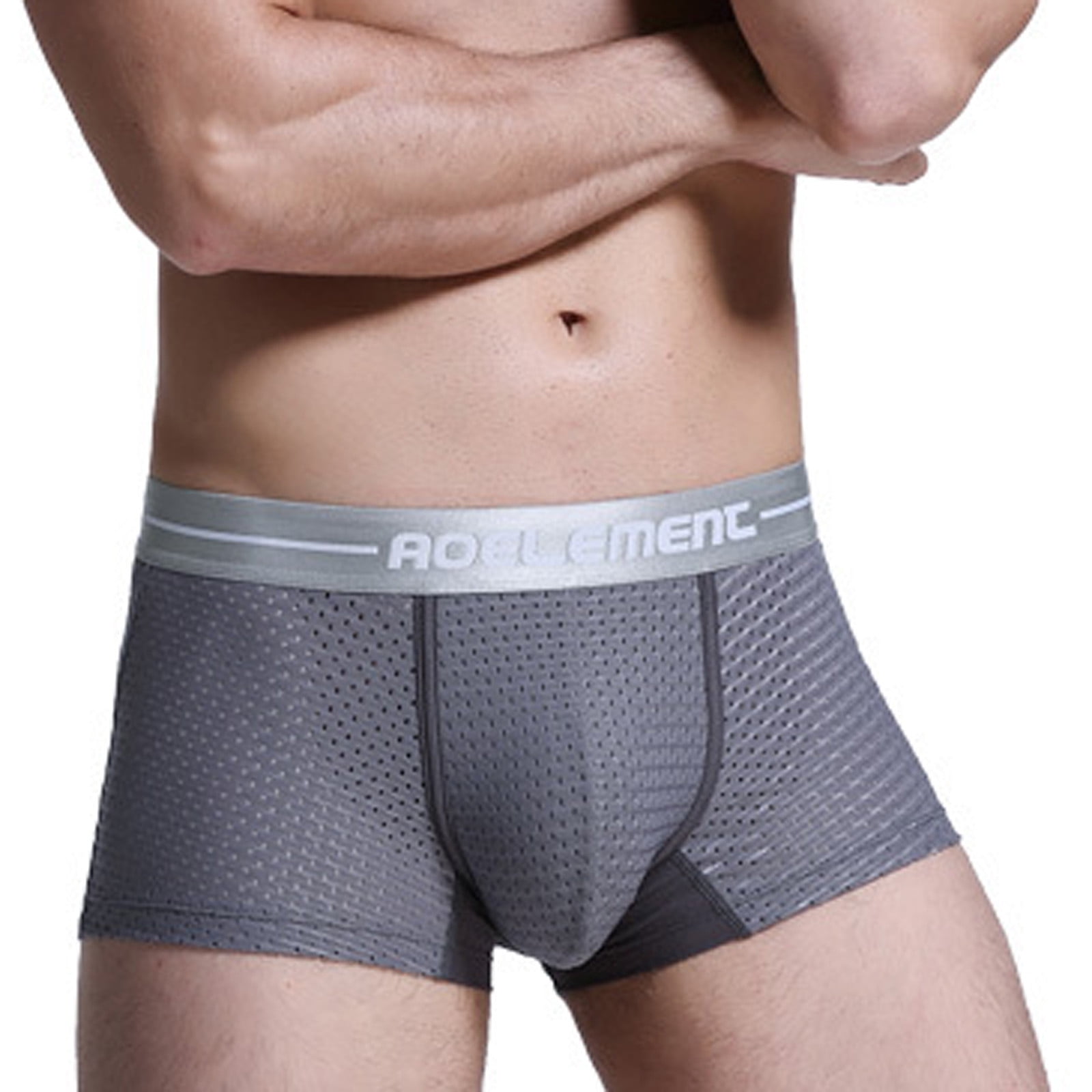 RPVATI Mens Boxer Briefs Comfort Stretch Low Rise Plus Size Ice Silk