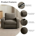 thumbnail image 6 of COOLHUT 360° Swivel Accent Chair Set of 1, 36.2" Wide Accent Chair Armchair, Comfy Upholstered Single Sofa Chair for Living Room and Bedroom, Coffee, 6 of 12