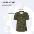 thumbnail image 3 of KLL Red Snake for Men's Baseball Shirts,Short Sleeve Casual Shirts Button Down Shirt for Men Beach Summer Wedding Shirt-, 3 of 7