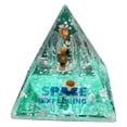 thumbnail image 1 of KLKCMS Pyramid Quicksand Pen Holder Office Desk Ornaments Dynamic Golden, 1 of 7
