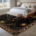 thumbnail image 6 of Golden Black Area Rug 5x7 Washable Rug Non Slip Abstract Rising Horizon Sun Mystical Moon Large Area Rug Soft Stainresistant Indoor Floor Carpet for Living Room Bedroom Home Office Dining Room, 6 of 9
