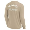 thumbnail image 3 of Unisex Fanatics Khaki Miami Dolphins Elements Super Soft Long Sleeve T-Shirt, 3 of 3