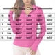 thumbnail image 3 of V Cuello 3/4 Manga Tops para las Mujeres Camisas de Entrenamiento con Protección Solar, Camisetas de Moda Primavera Verano Blusas de Túnica para Uso Diario, 3 of 6