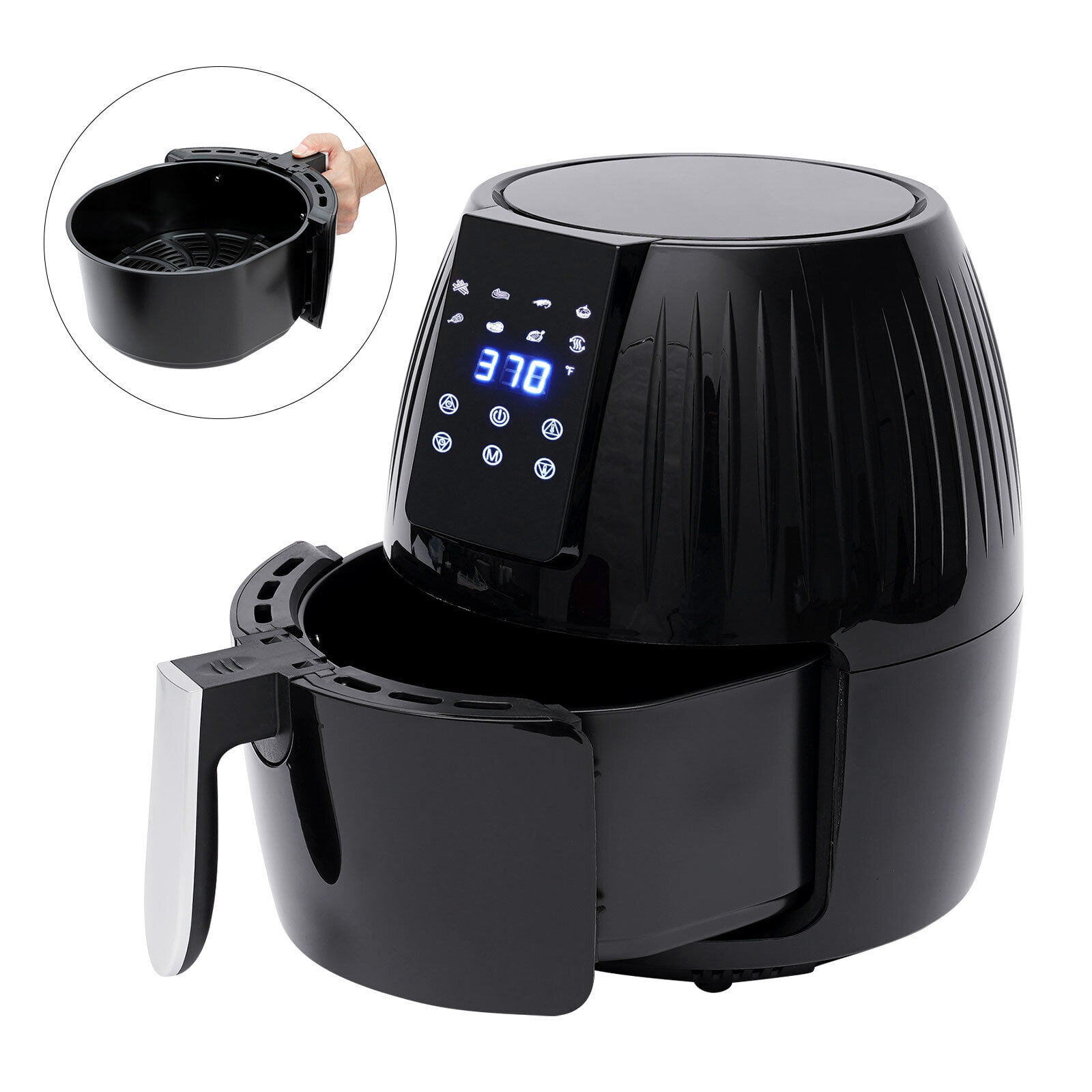 Visible Air fryers multi-function household oil-free electric fryer large  capacity oven intelligent chip machine airfryers