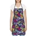 thumbnail image 3 of Pofeuu Retro Cassette Music Print Aprons with Pockets, Cute Aprons for Kitchen, Cooking, Server, Barber, Chef Apron, 3 of 7