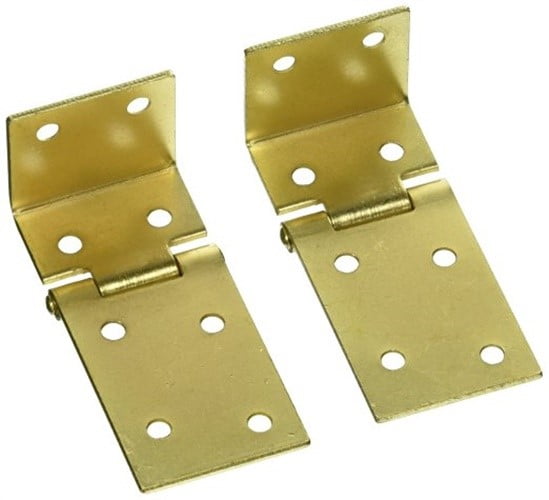 National Hardware N147-181 Hot Rolled Steel Chest Hinge 8 Hole Brass 1-1/2" x