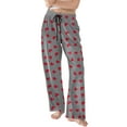 thumbnail image 3 of Women's Pajama Pants Lightweight Casual Comfy Palazzo Pants, Heart Print Sleepwear Loungewear Bottoms with Pockets,Gray,L, 3 of 6