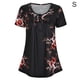 thumbnail image 1 of Sonducket Blusa Estampada Elegante Blusa Manga Corta Cuello Top Prendas para la parte del cuerpo negro S, 1 of 6