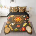 thumbnail image 2 of Erosebridal Happy Caming Bedding Sets Full Size, Cartoon Flower Comforter Sets with Sheets, Adventure Theme Decor, Reversible 7pcs, 2 of 5