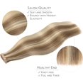 thumbnail image 4 of GFDYREE Extensions de Cheveux à Ruban WENNALIFE pour Femmes, 20 Pcs 50g 18 Pouces Brun Cendré Mèches Blond Doré à Ruban dans les Extensions de Cheveux Cheveux Humains Rallonge Cheveux Humain Lisse Cheveux Invisibles, 4 of 5