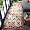 thumbnail image 3 of SAFAVIEH Cabana Burke Geometric Indoor/Outdoor Runner Rug, Ivory/Orange, 2'2" x 9', 3 of 12