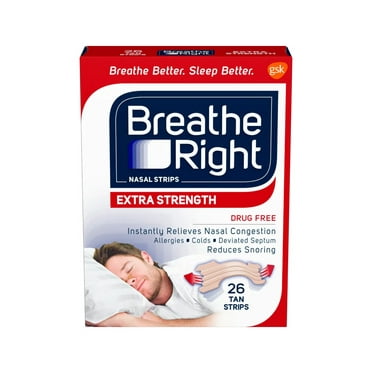 Breathe Right Extra Tan Nasal Strips - 26 Count