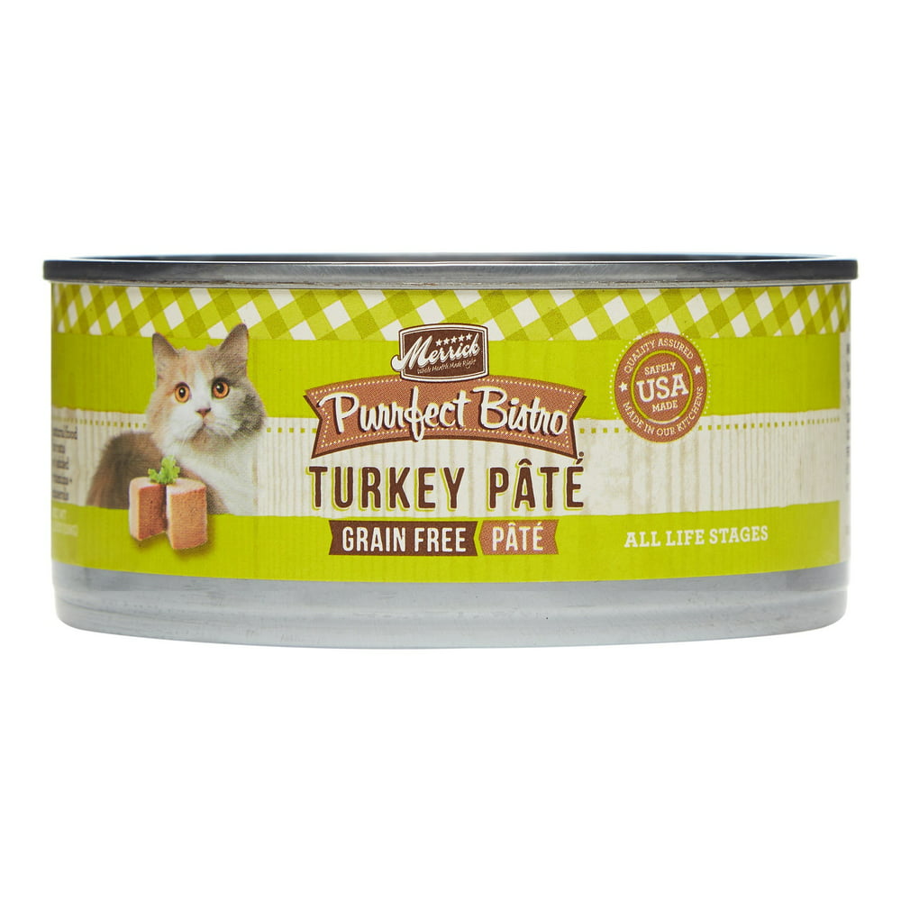 Merrick Purrfect Bistro GrainFree Turkey Pate Wet Cat Food, 5.5 oz