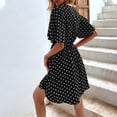 thumbnail image 3 of Baikeli Dresses on Sale Clearance for Women Women's Summer Comfort Fashion Printing Tie Long Sleeve V-Neck Dress Dresses for Women 2024, 3 of 5