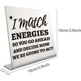 thumbnail image 2 of Letrero de acero inoxidable para decoración de escritorio, diseño de motivación, para mujeres, amigos, compañeros de trabajo, oficina, hogar, estante de 3,9 x 3,9 pulgadas, 2 of 8