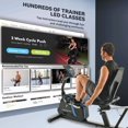 thumbnail image 2 of Exerpeutic Easy "Step Thru" Magnetic Recumbent Exercise Bike with Extended 310lbs Weight Cap, Easy Slide Adjustable Seat, Large LDC Monitor and Bluetooth Smart MyCloudFitness App [4121], 2 of 6