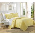 thumbnail image 1 of Chic Home QS3412-BIB-US Ensemble de Courtepointe Très Grand Imprimé Réversible de 7 Pièces & 44; Jaune avec Jeu de Feuilles, 1 of 1