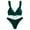 Dark Green, variant on Huowey Women High Cut V-Neck 2PCS Bikini Swimwear Swimsuit Beachwear Brazilian Beachwear Honeymoon Cruise Trendy Wear