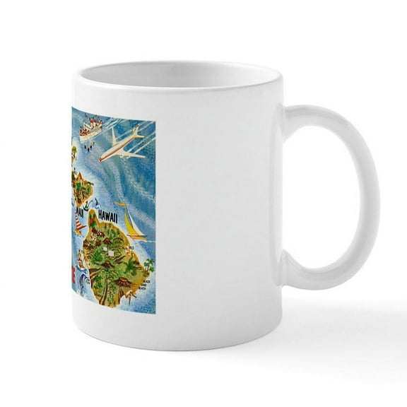 CafePress - Hawaii Postcard Mug - 11 oz Ceramic Mug - Novelty Coffee Tea Cup