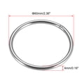 thumbnail image 2 of Welded O Ring, 60 x 4mm Strapping Round Rings Stainless Steel 2 pcs, 2 of 3